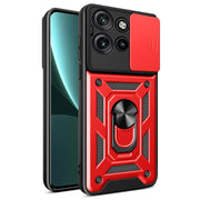 For Motorola Edge 50 Neo Sliding Camera Cover Design TPU+PC Phone Case(Red)