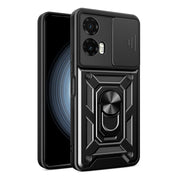 For Motorola Moto G35 5G Global Sliding Camera Cover Design TPU+PC Phone Case(Black)