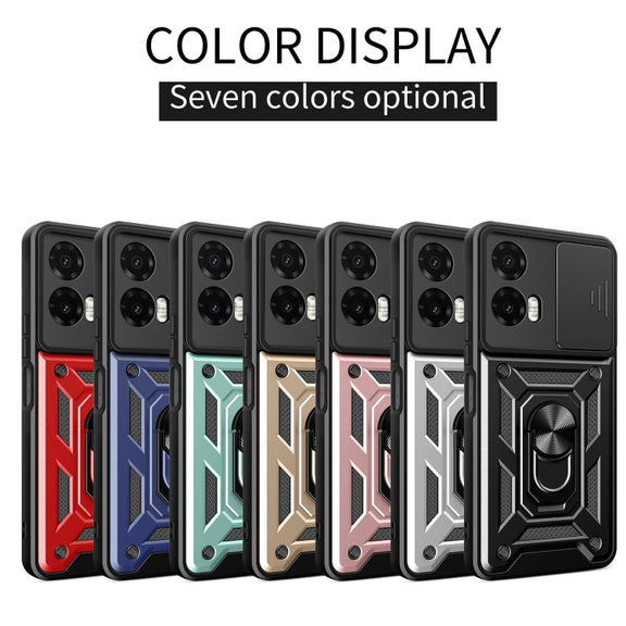 For Motorola Moto G35 5G Global Sliding Camera Cover Design TPU+PC Phone Case(Red)