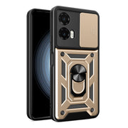 For Motorola Moto G35 5G Global Sliding Camera Cover Design TPU+PC Phone Case(Gold)