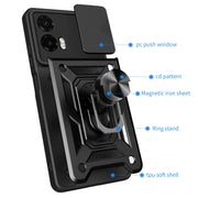 For Motorola Moto G35 5G Global Sliding Camera Cover Design TPU+PC Phone Case(Gold)