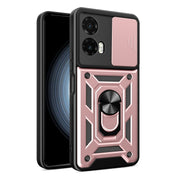 For Motorola Moto G35 5G Global Sliding Camera Cover Design TPU+PC Phone Case(Rose Gold)