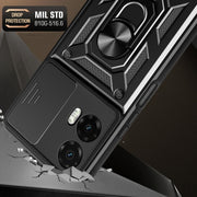 For Motorola Moto G35 5G Global Sliding Camera Cover Design TPU+PC Phone Case(Silver)