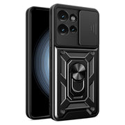 For Motorola Edge 50 5G Sliding Camera Cover Design TPU+PC Phone Case(Black)