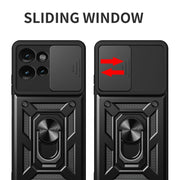 For Motorola Edge 50 5G Sliding Camera Cover Design TPU+PC Phone Case(Red)