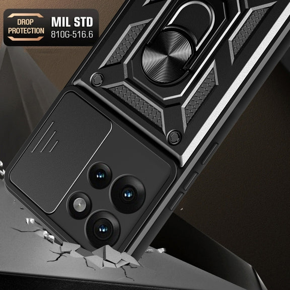 For Motorola Edge 50 5G Sliding Camera Cover Design TPU+PC Phone Case(Gold)