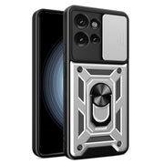 For Motorola Edge 50 5G Sliding Camera Cover Design TPU+PC Phone Case(Silver)