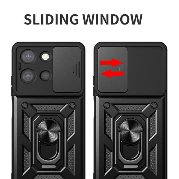 For Motorola Moto G 2025 Sliding Camera Cover Design TPU+PC Phone Case(Red)