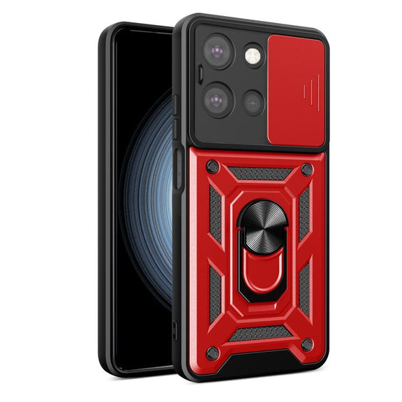 For Motorola Moto G 2025 Sliding Camera Cover Design TPU+PC Phone Case(Red)