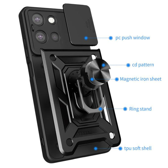 For Motorola Moto G 2025 Sliding Camera Cover Design TPU+PC Phone Case(Blue)