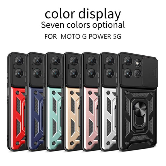 For Motorola Moto G Power 2025 Sliding Camera Cover Design TPU+PC Phone Case(Black)
