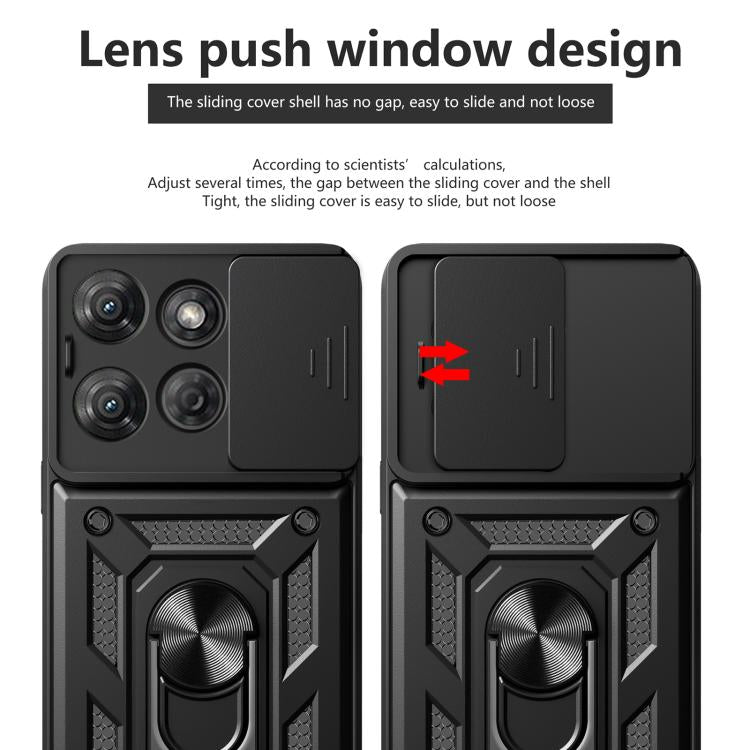 For Motorola Moto G Power 2025 Sliding Camera Cover Design TPU+PC Phone Case(Red)
