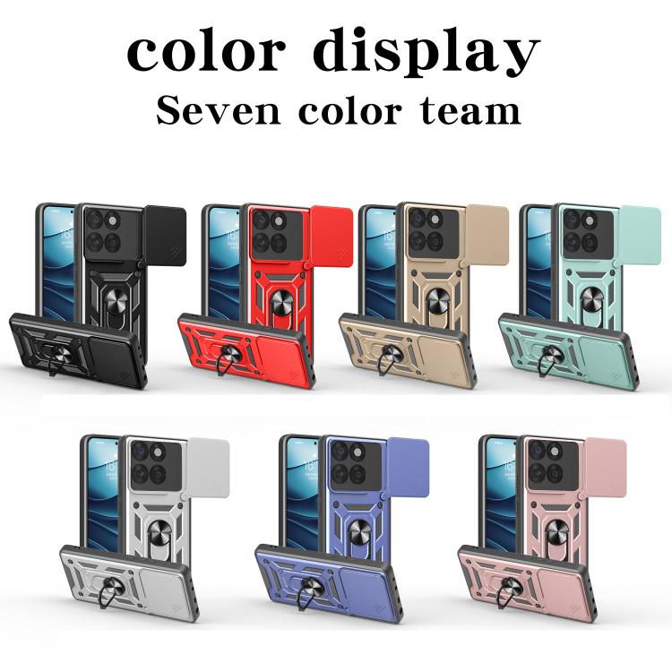 For Motorola Edge 60 Fusion Sliding Camera Cover Design TPU+PC Phone Case(Black)