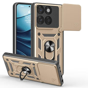 For Motorola Edge 60 Fusion Sliding Camera Cover Design TPU+PC Phone Case(Gold)