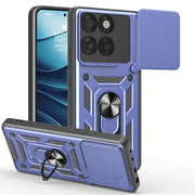 For Motorola Edge 60 Fusion Sliding Camera Cover Design TPU+PC Phone Case(Blue)