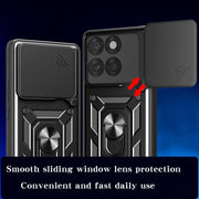 For Motorola Edge 60 Fusion Sliding Camera Cover Design TPU+PC Phone Case(Blue)