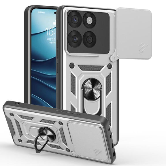 For Motorola Edge 60 Fusion Sliding Camera Cover Design TPU+PC Phone Case(Silver)
