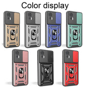 For Motorola Edge 30 Neo Sliding Camera Cover Design TPU+PC Phone Case(Red)