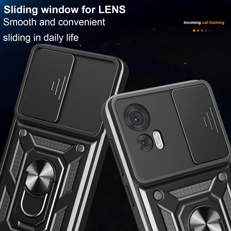 For Motorola Edge 30 Neo Sliding Camera Cover Design TPU+PC Phone Case(Red)