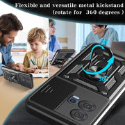 For Motorola Edge 30 Fusion Sliding Camera Cover Design TPU+PC Phone Case(Black)