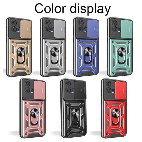 For Motorola Edge 30 Fusion Sliding Camera Cover Design TPU+PC Phone Case(Red)