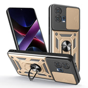 For Motorola Edge 30 Fusion Sliding Camera Cover Design TPU+PC Phone Case(Gold)