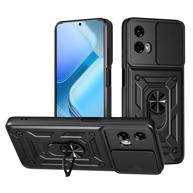 For Motorola Moto G 5G 2024 Sliding Camera Cover Design TPU+PC Phone Case(Black) - free shipping - PMC TechLife - Order now!