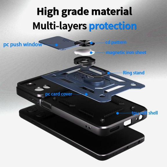For Motorola Moto G 5G 2024 Sliding Camera Cover Design TPU+PC Phone Case(Black)