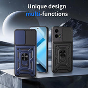For Motorola Moto G 5G 2024 Sliding Camera Cover Design TPU+PC Phone Case(Black)