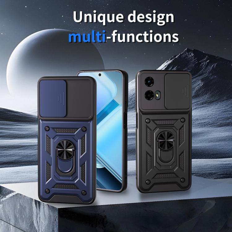 For Motorola Moto G 5G 2024 Sliding Camera Cover Design TPU+PC Phone Case(Red)
