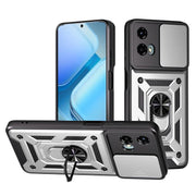 For Motorola Moto G 5G 2024 Sliding Camera Cover Design TPU+PC Phone Case(Silver)