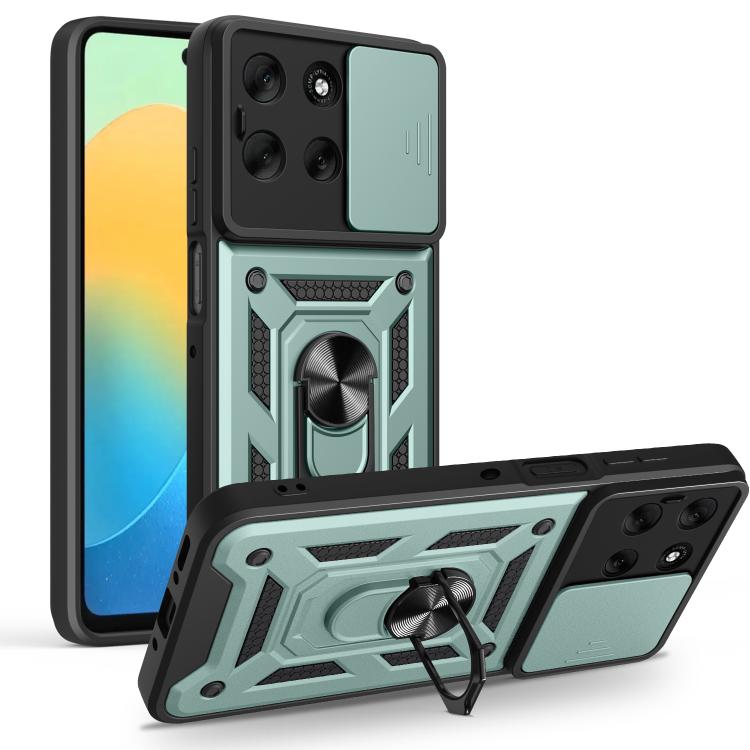 For Motorola Moto G56 5G Sliding Camera Cover Design TPU+PC Phone Case(Mint Green) - free shipping - PMC TechLife - Order now!