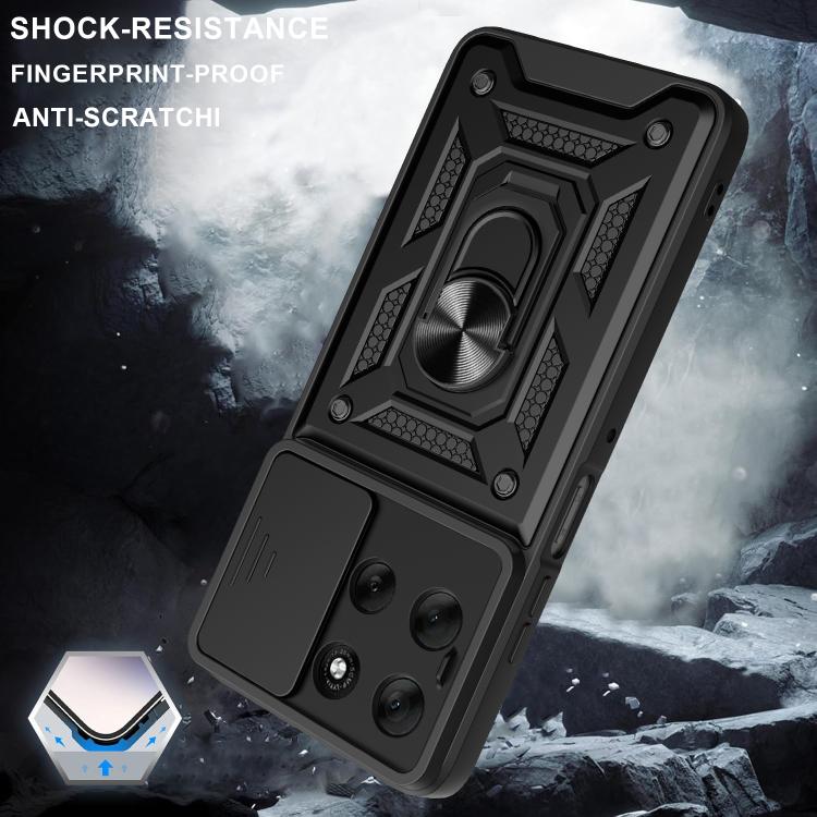 For Motorola Moto G56 5G Sliding Camera Cover Design TPU+PC Phone Case(Red)