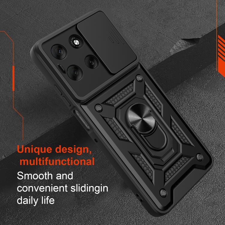 For Motorola Moto G56 5G Sliding Camera Cover Design TPU+PC Phone Case(Red)