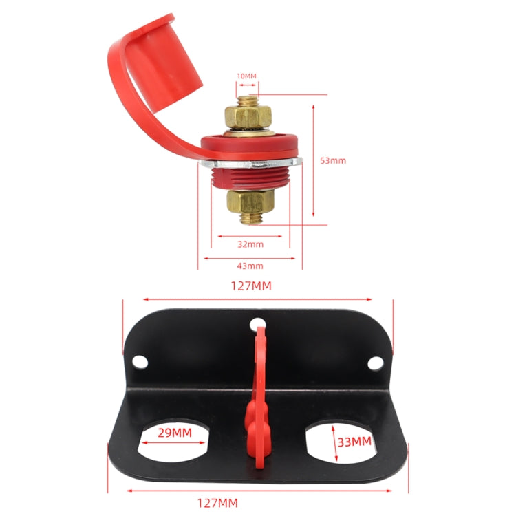 CP-4008 Car Remote Battery Terminal SUV Battery Pile Head with Stainless Steel Bracket - Booster Cable & Clip by PMC TechLife | Online Shopping South Africa | PMC TechLife | Buy Now Pay Later Mobicred
