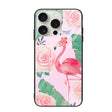 For iPhone 16 Pro Colorful Painted Glass Phone Case(Flamingo) - iPhone 16 Pro Cases by PMC TechLife | Online Shopping South Africa | PMC TechLife | Buy Now Pay Later Mobicred