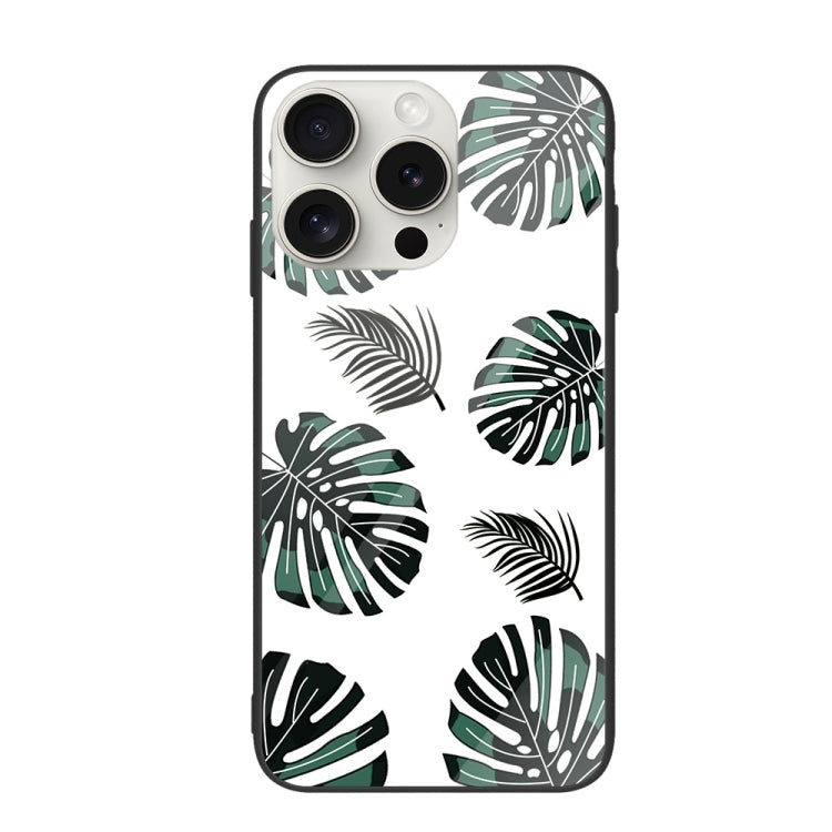For iPhone 16 Pro Colorful Painted Glass Phone Case(Banana Leaf) - iPhone 16 Pro Cases by PMC TechLife | Online Shopping South Africa | PMC TechLife | Buy Now Pay Later Mobicred