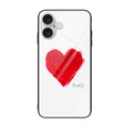 For iPhone 16 Plus Colorful Painted Glass Phone Case(Love) - iPhone 16 Plus Cases by PMC TechLife | Online Shopping South Africa | PMC TechLife | Buy Now Pay Later Mobicred
