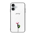 For iPhone 16 Colorful Painted Glass Phone Case(A Flower) - iPhone 16 Cases by PMC TechLife | Online Shopping South Africa | PMC TechLife | Buy Now Pay Later Mobicred