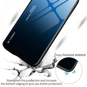 For iPhone 16 Gradient Color Glass Phone Case(Aurora Blue)