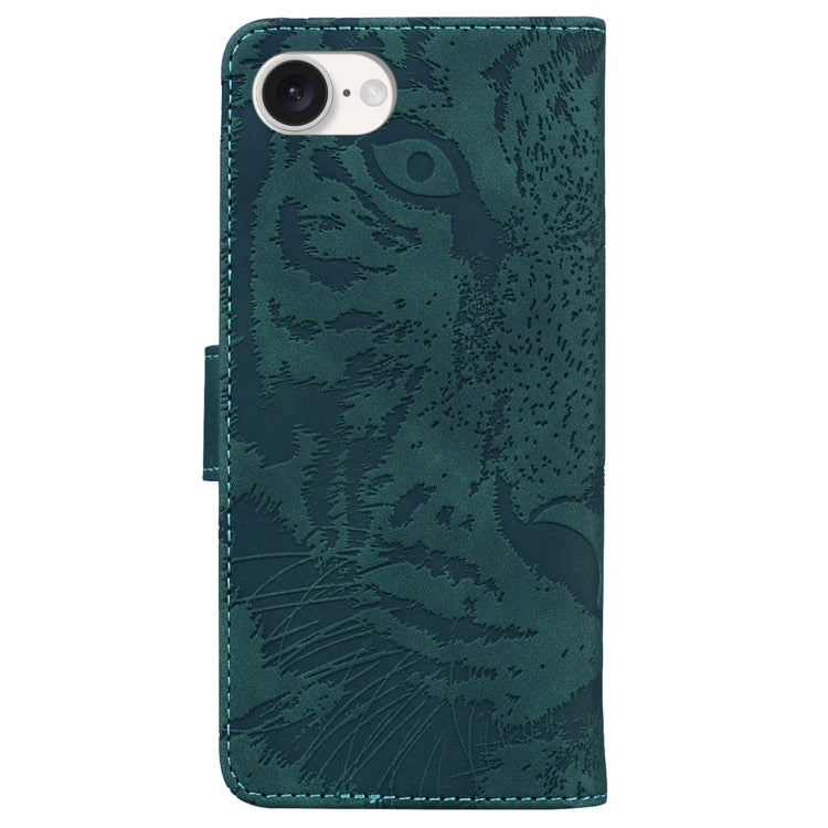 For iPhone 16e Tiger Embossing Pattern Leather Phone Case(Green) - free shipping - PMC TechLife - Order now!