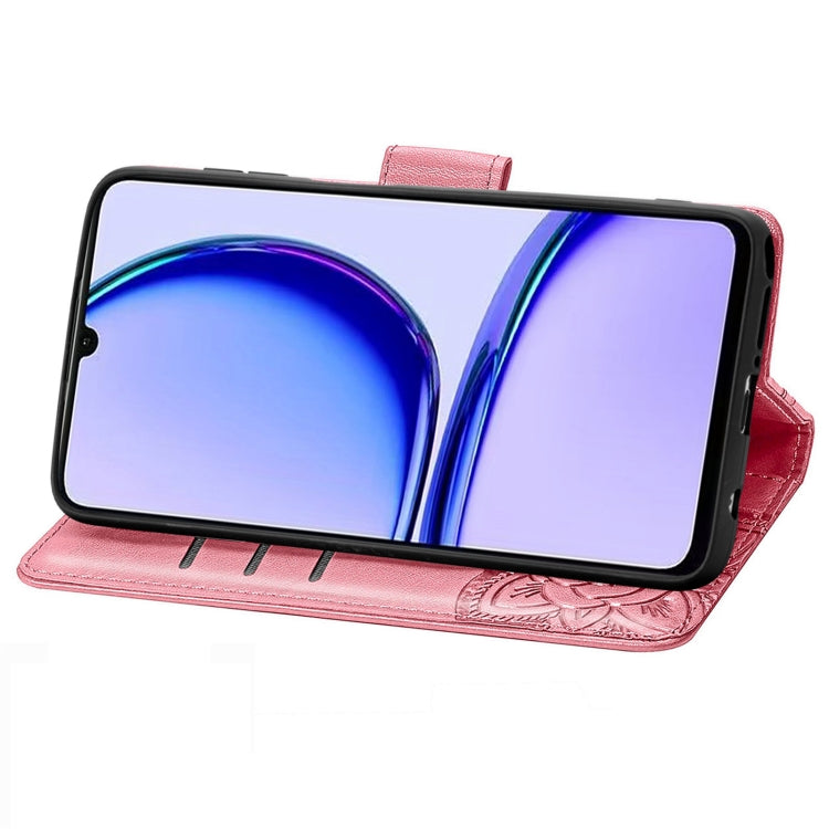 For Realme C53 Butterfly Love Flower Embossed Leather Phone Case(Pink) - Realme Cases by PMC TechLife | Online Shopping South Africa | PMC TechLife | Buy Now Pay Later Mobicred