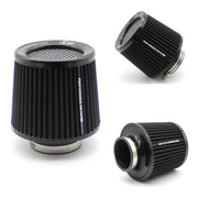 XH-UN077-079 Car High Flow Cold Cone Engine Air Intake Filter, Size:101mm(Black)