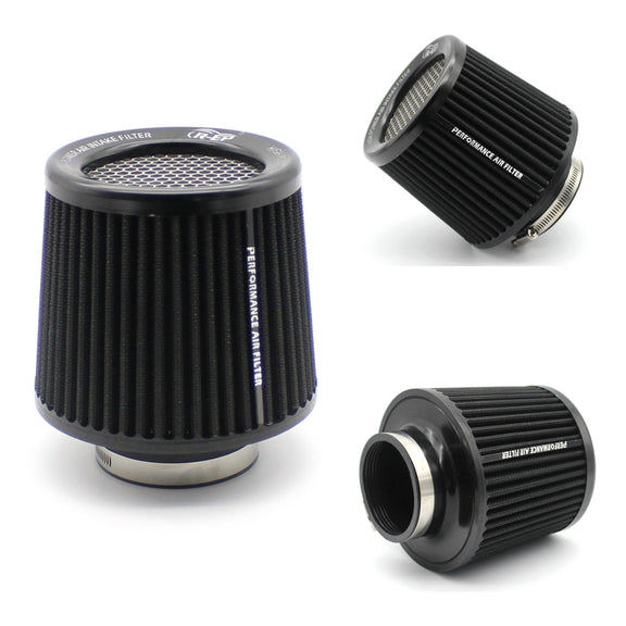 XH-UN077-079 Car High Flow Cold Cone Engine Air Intake Filter, Size:101mm(Black)