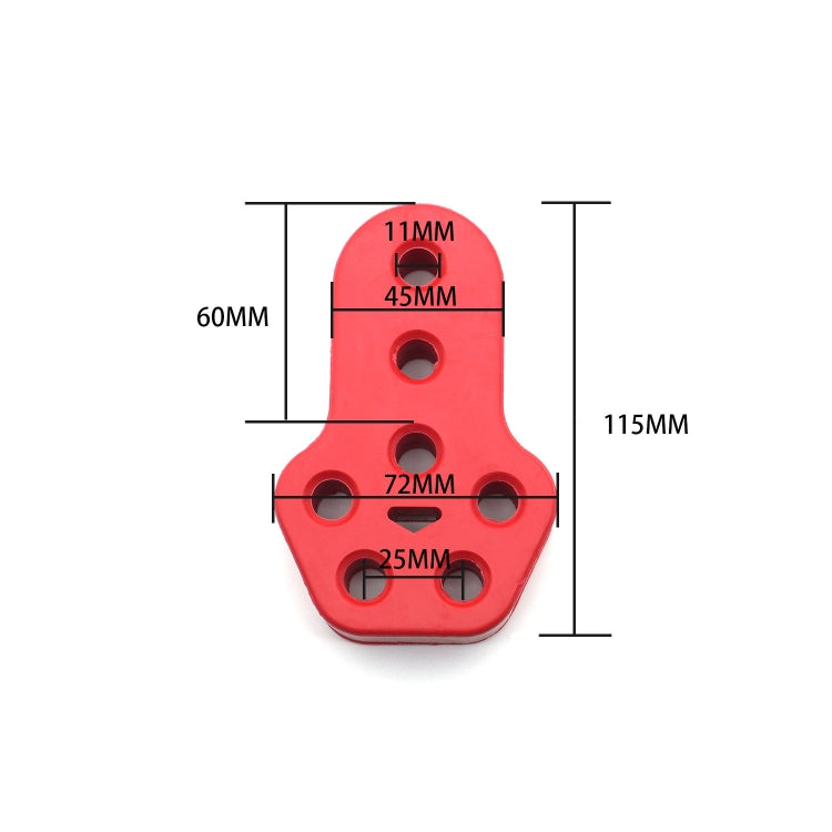 XH-6282 7 Holes Car Exhaust Hanger Bushing Muffler Rubber Insulator Mount Bracket(Black) - Exhaust Pipes by PMC TechLife | Online Shopping South Africa | PMC TechLife | Buy Now Pay Later Mobicred