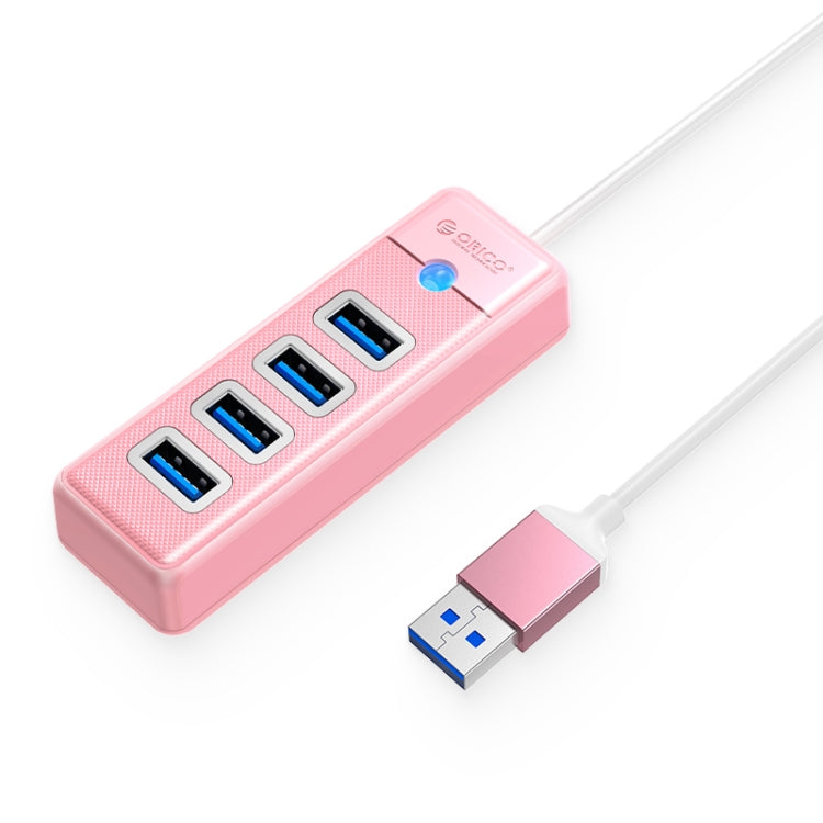 ORICO PW4U-U3 4 in 1 USB to USB Multifunctional Docking Station HUB Adapter(Pink) - USB HUB by ORICO | Online Shopping South Africa | PMC TechLife | Buy Now Pay Later Mobicred