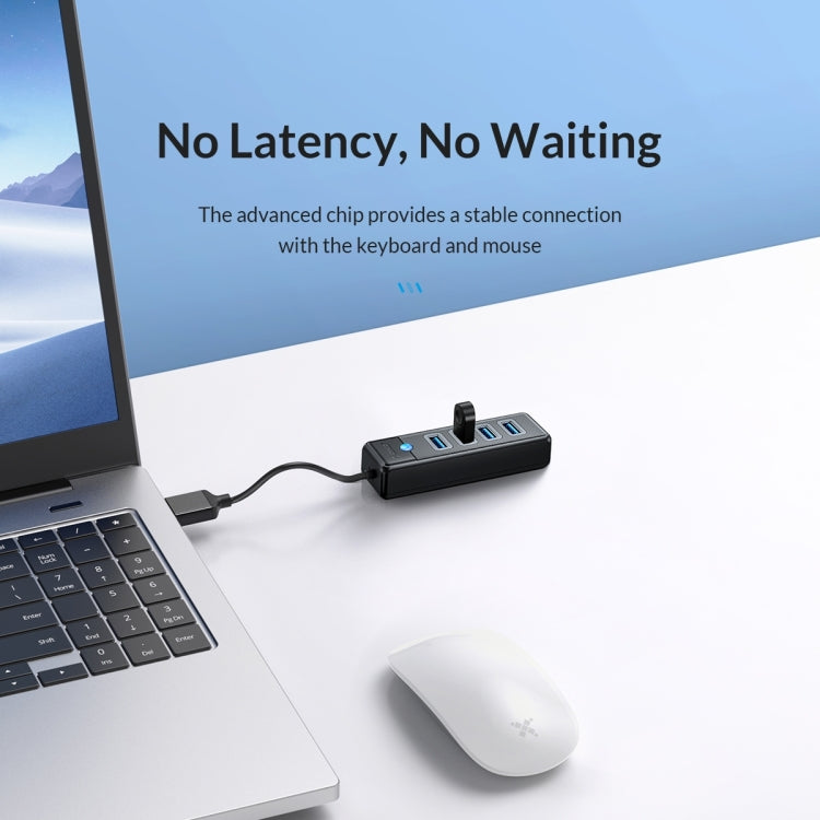 ORICO PW4U-C3 4 in 1 USB to USB Multifunctional Docking Station HUB Adapter (Blue)