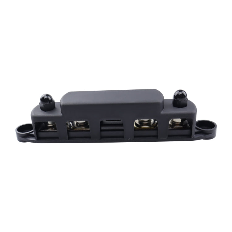 CP-4124-01 RV Yacht M8 Single Row 4-way Power Distribution Block Busbar with Cover with 300A Fuse - Booster Cable & Clip by PMC TechLife | Online Shopping South Africa | PMC TechLife | Buy Now Pay Later Mobicred