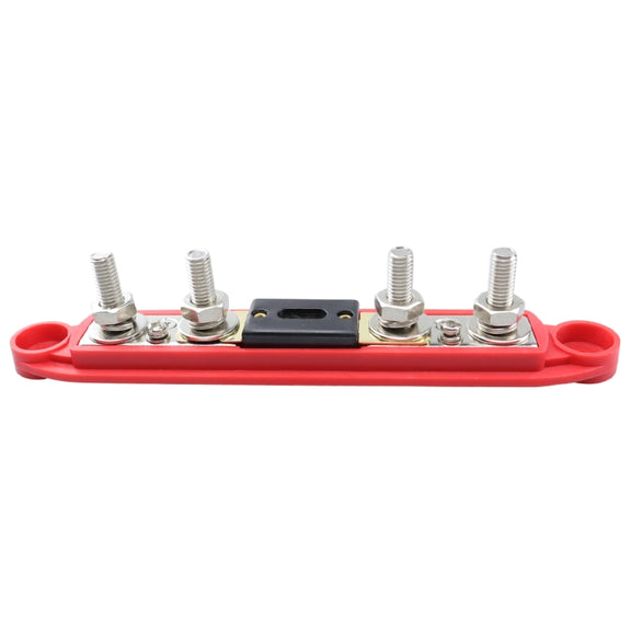 CP-4124-02 RV Yacht M8 Single Row 4-way Power Distribution Block Busbar with Cover with 300A Fuse