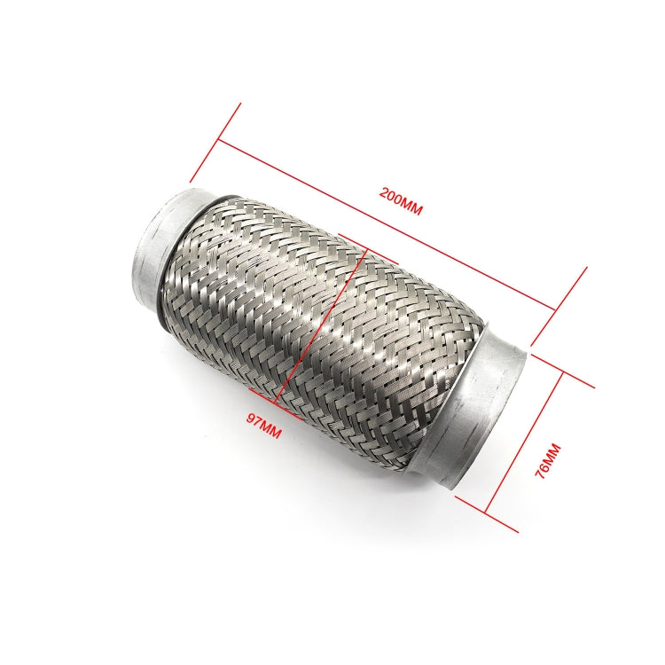 XH-6172 Car Muffler Exhaust Pipe Silencer Nozzle Stainless Steel Exhaust, Size:76mm(Silver) - Exhaust Pipes by PMC TechLife | Online Shopping South Africa | PMC TechLife | Buy Now Pay Later Mobicred